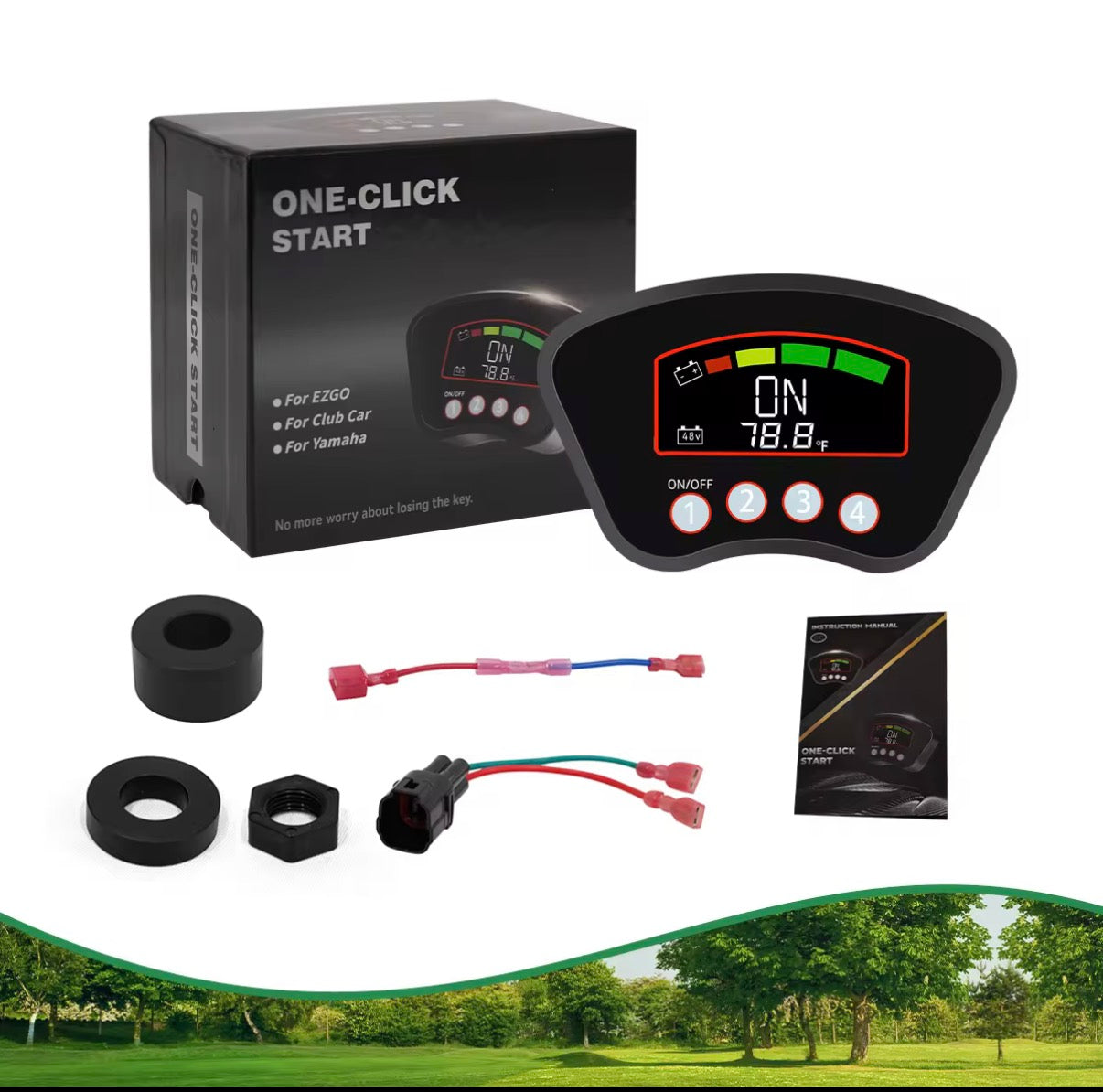 One click start for EZGO, Club Car and Yamaha Golf Carts