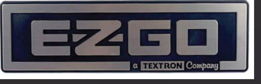 EZGO Silver & Black Nameplate