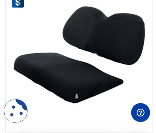 Diamond Air Mesh Golf Cart Seat Cover - Black