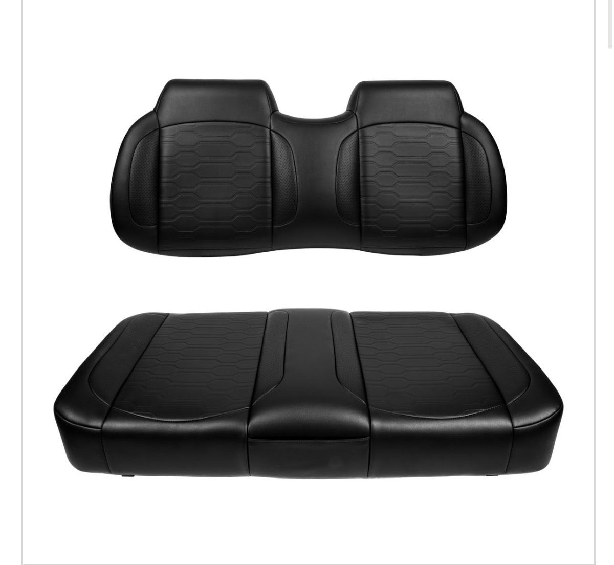 MadJax Aspen Front Seat Cushions - EZGO TXT/RXV - Black