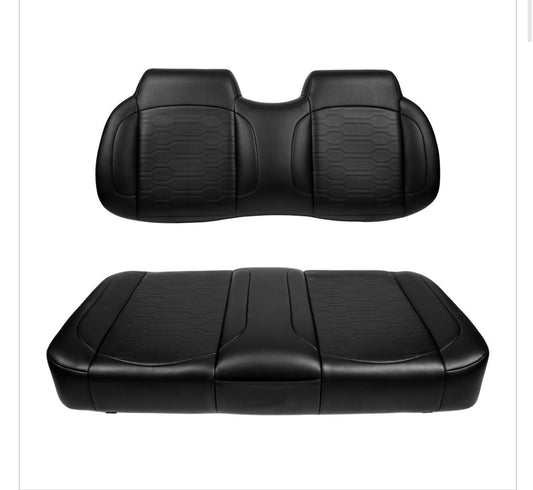 MadJax Aspen Front Seat Cushions - EZGO TXT/RXV - Black